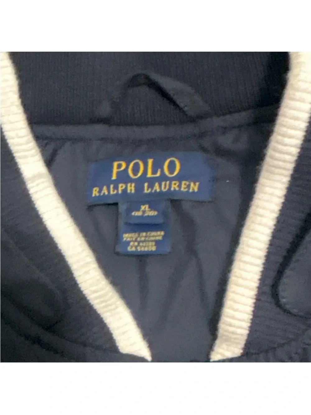 Ralph Lauren Navy Jacket with Red Polo Emblem